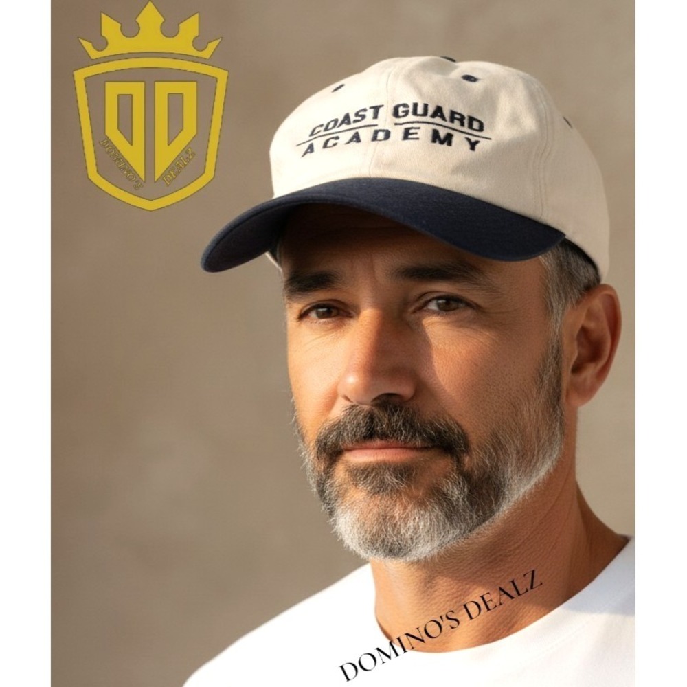 Champion Coast Guard Academy Hat Beige Navy Adjustable Cotton Cap